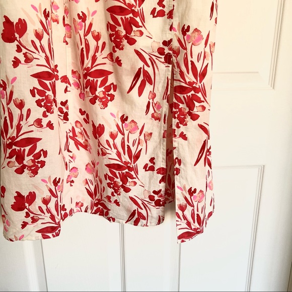 NWT Banana Republic puff sleeve white floral dress - Picture 10 of 14
